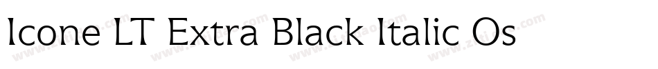 Icone LT Extra Black Italic OsF字体转换